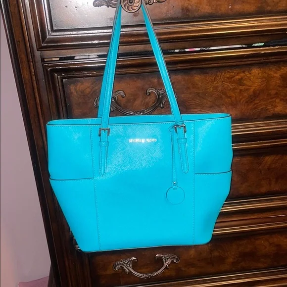 Michael Kors Blue Tote Bag - Picture 1 of 3